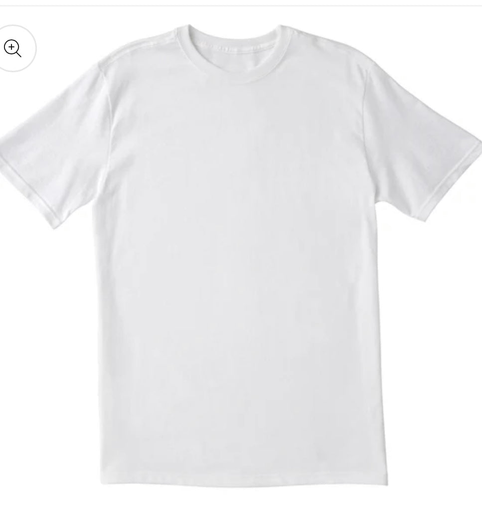 Bright White Short Sleeve Crew Neck Tee